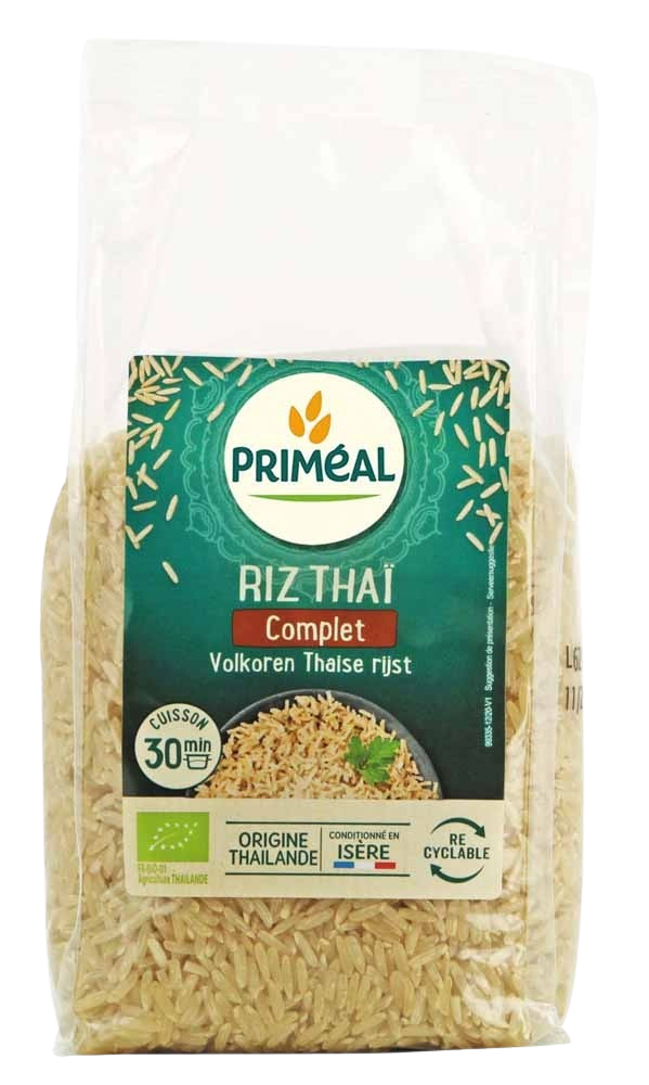 Primeal Volkoren Thaise rijst bio 500.00 Gram
