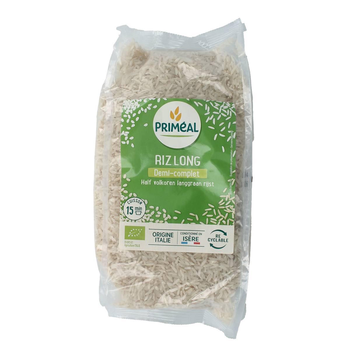 Primeal Halfvolkoren langgraan rijst bio 1.00 Kilogram