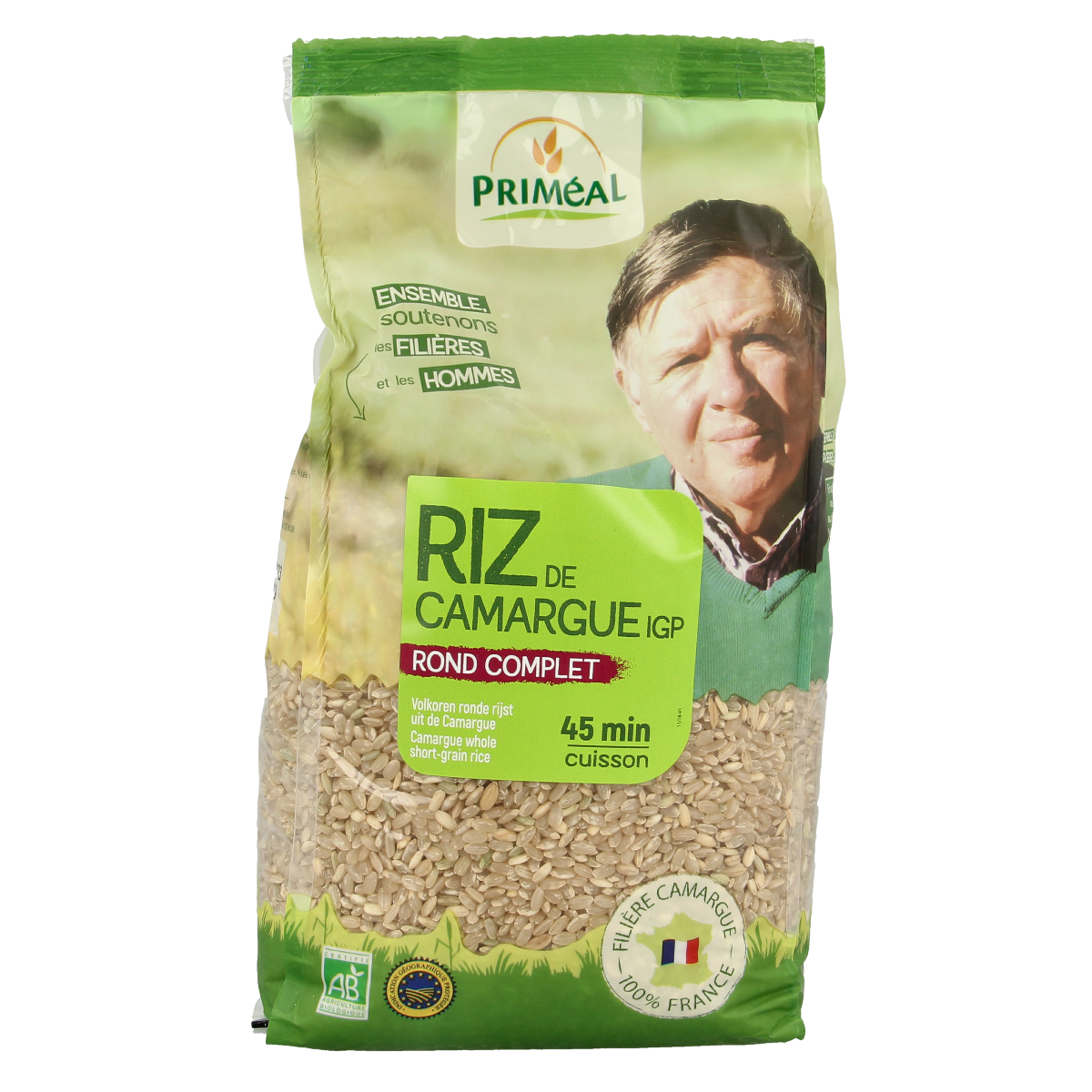 Primeal Volkoren ronde rijst camargue bio 1.00 Kilogram