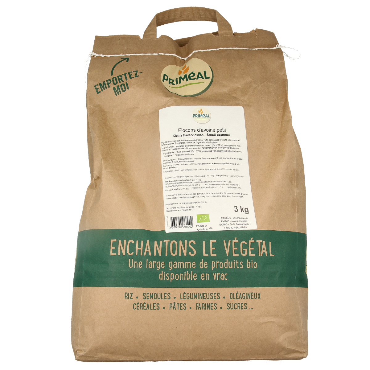 Primeal Havervlokken bio 3.00 Kilogram