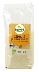 Primeal Fijn volkoren harde tarwegriesmeel bio 500 Gram