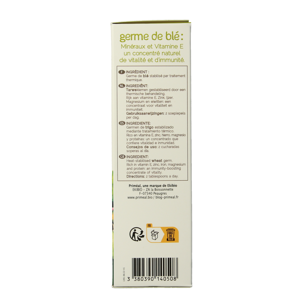 Primeal Tarwekiemen 250.00 Gram