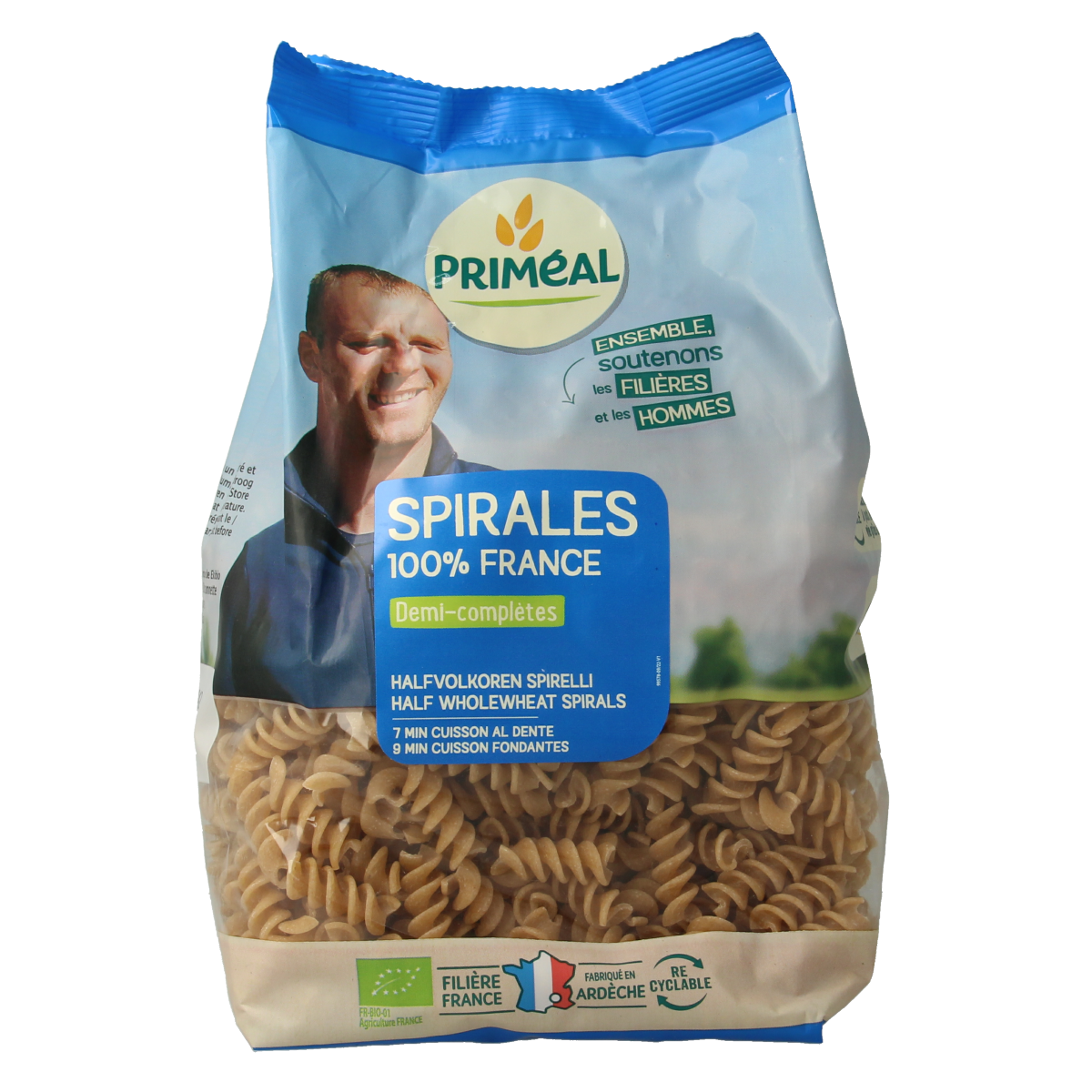 Primeal Halfvolkoren spiralen bio 500.00 Gram