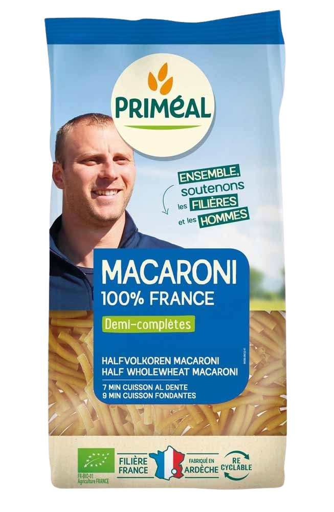Primeal Halfvolkoren macaroni bio 500.00 Gram