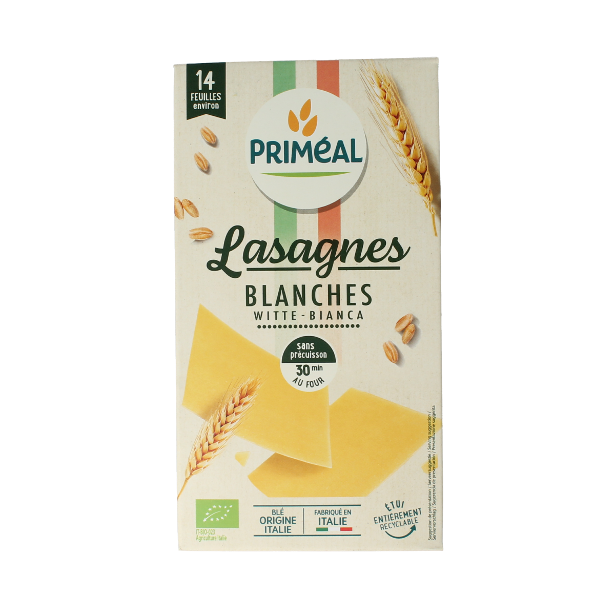 Primeal Witte lasagne bio 250.00 Gram