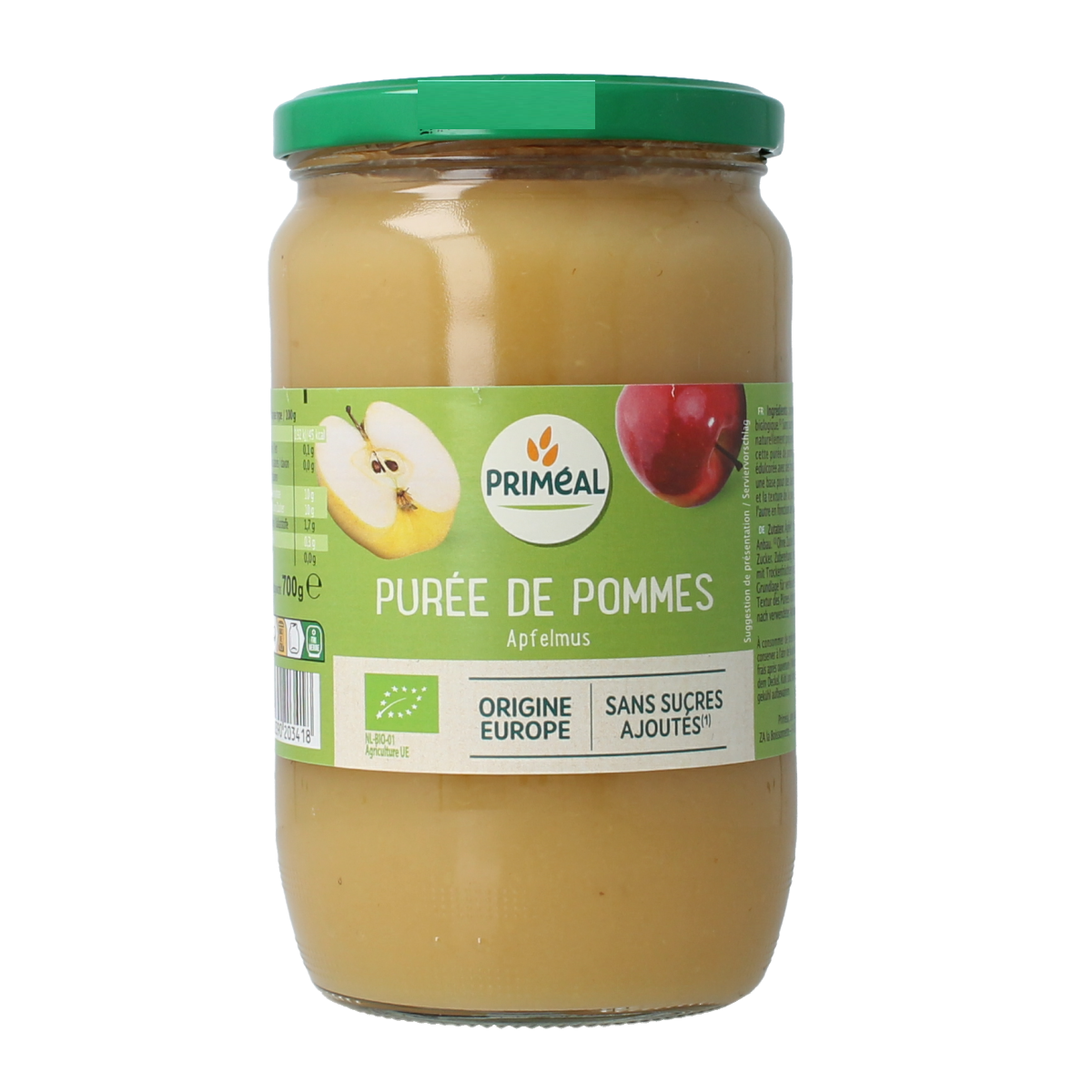 Primeal Appelmoes bio 700.00 Gram