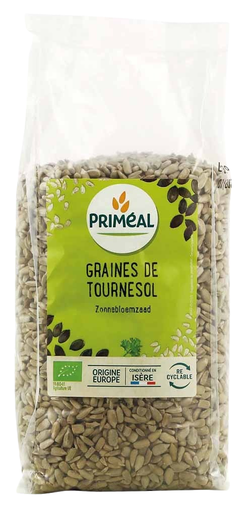 Primeal Zonnebloempitten (zaad) bio 500.00 Gram