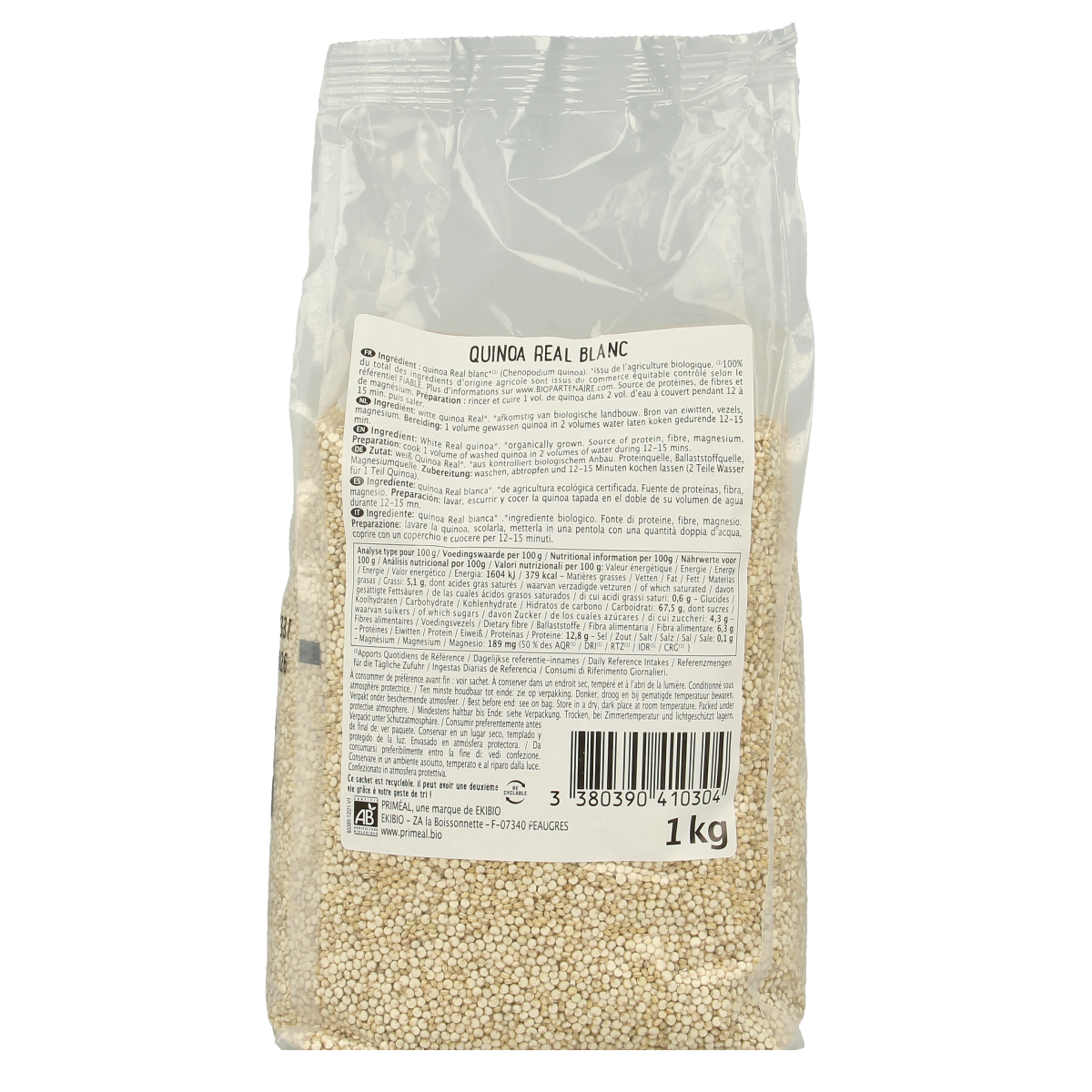 Primeal Quinoa wit real bio 1.00 Kilogram