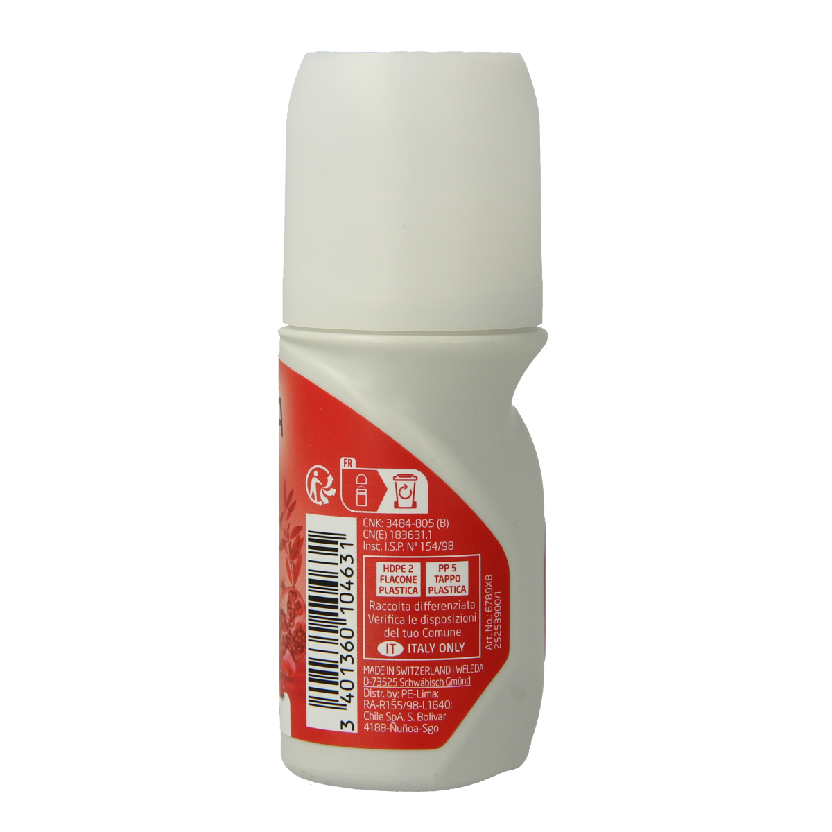 Weleda Granaatappel 24h roll on deodorant 50.00 Milliliter