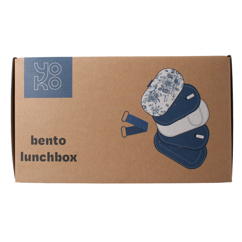 Yoko Lunchbox toile de joy blue 1200ml 1 Stuks