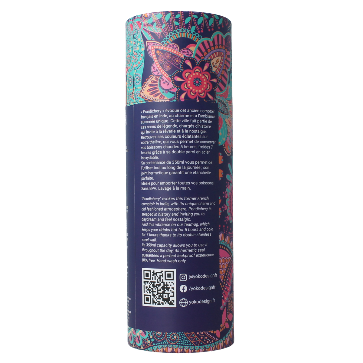 Yoko Drinkfles pondicherry & theefilter 350ml 1.00 Stuks