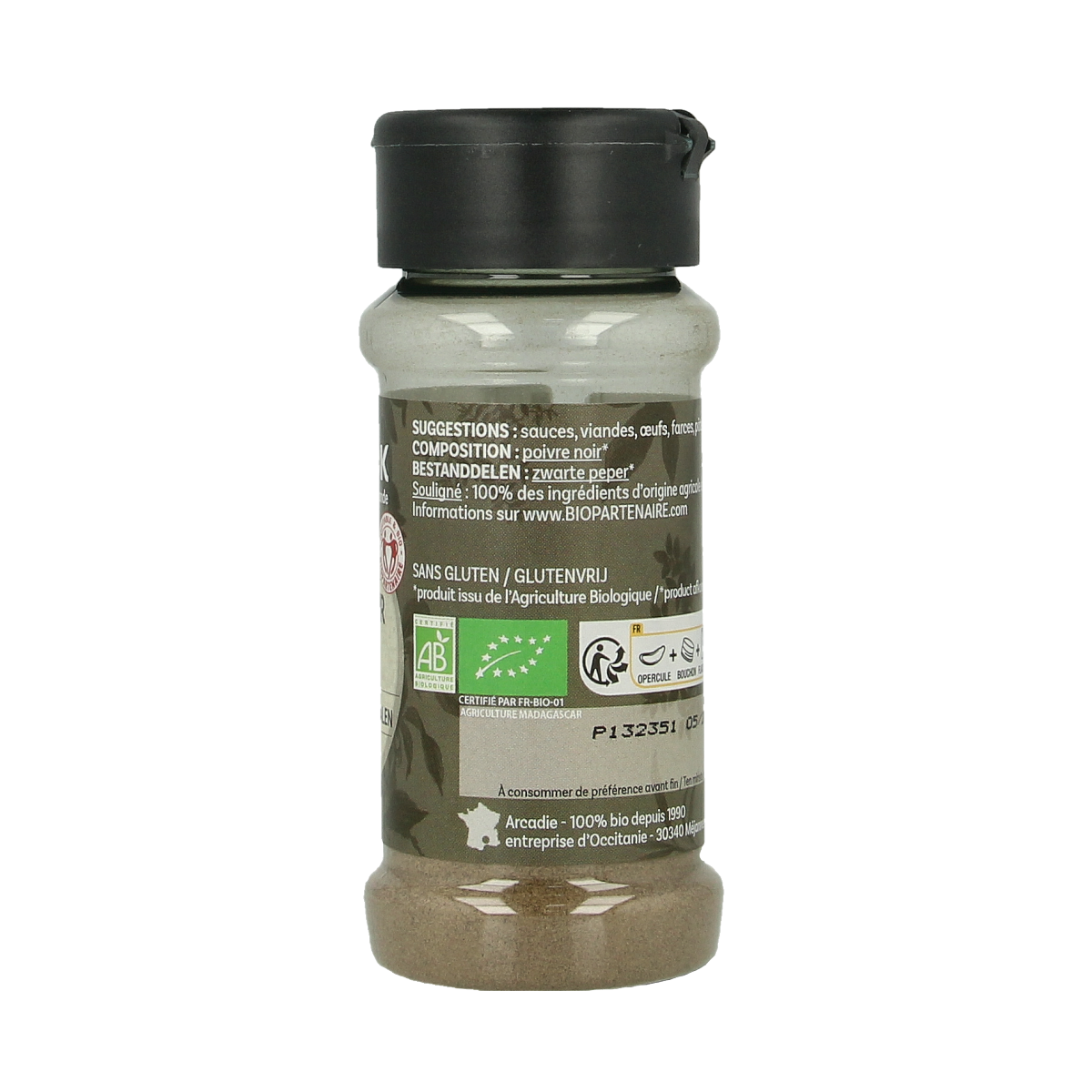 Cook Zwarte peper gemalen bio 45.00 Gram