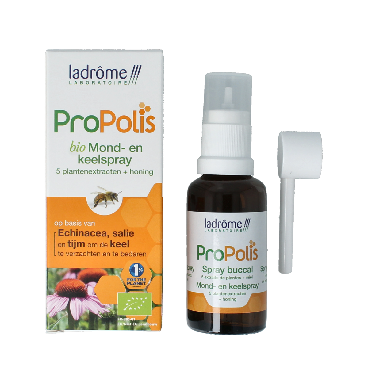 Ladrome Propolis keel- en mondspray bio 30.00 Milliliter