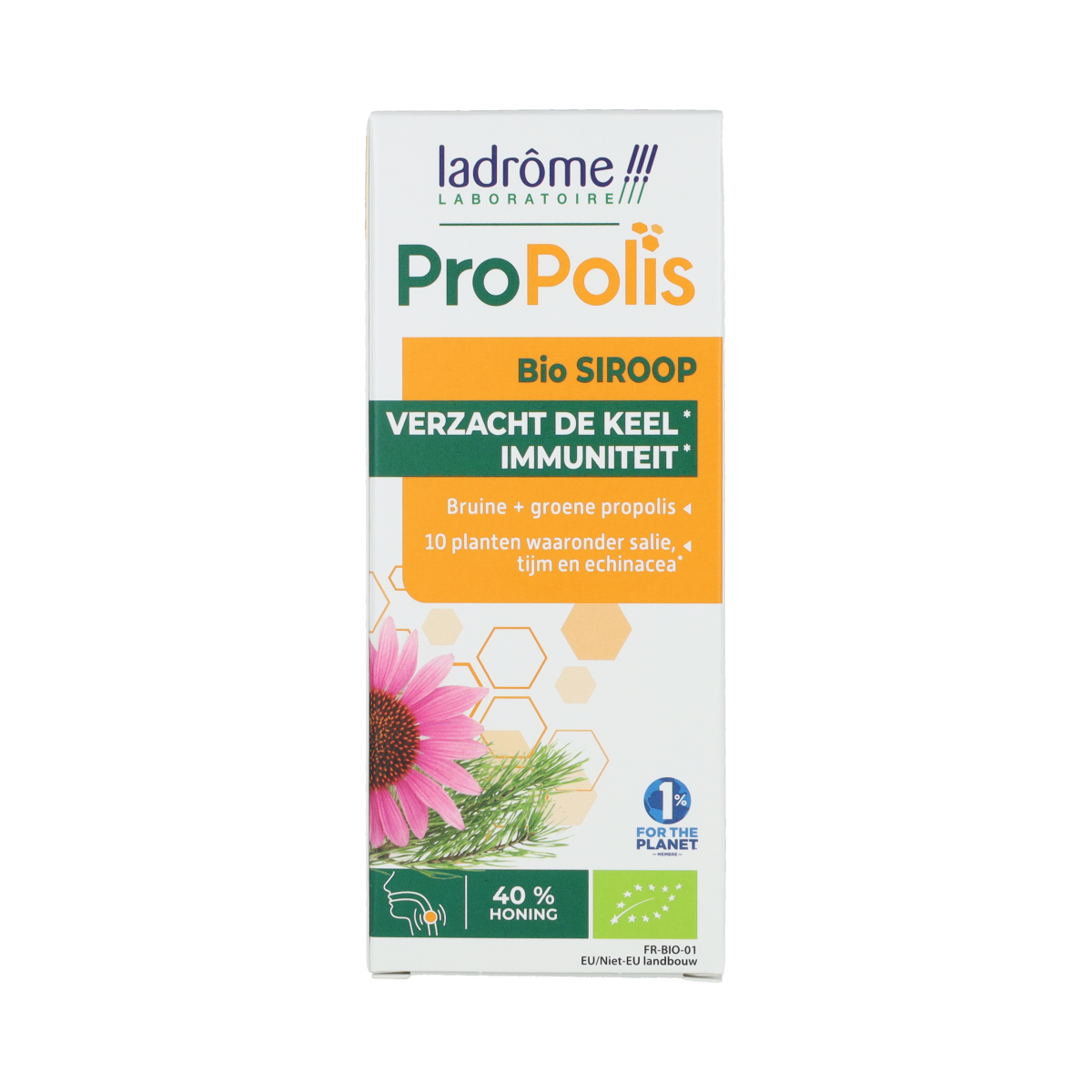 Ladrome Propolis kruidenborstsiroop suikervrij bio 150.00 Milliliter