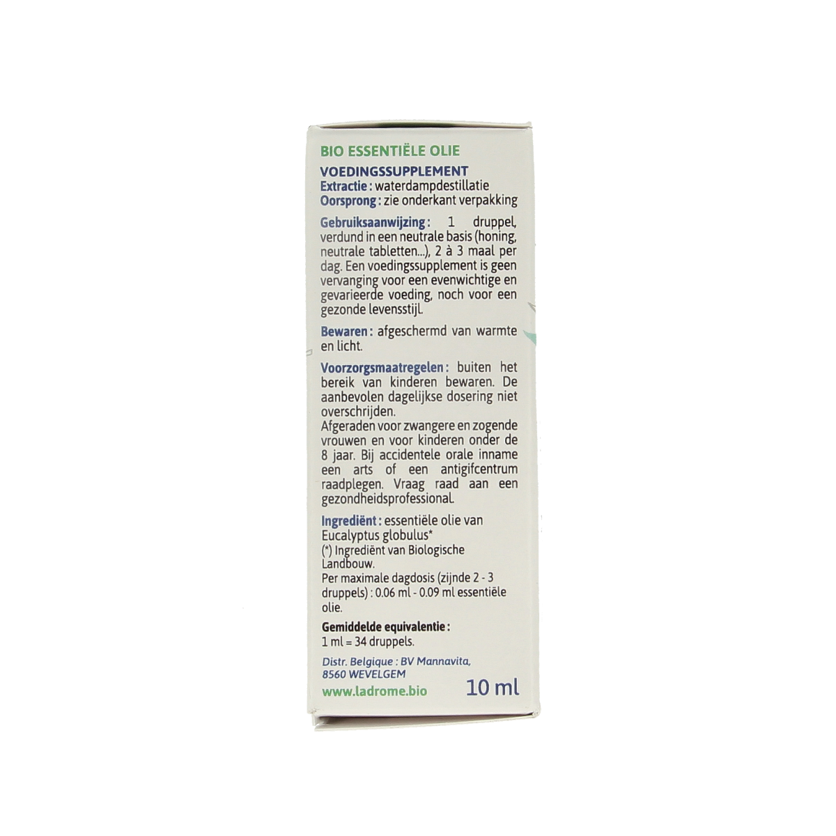 Ladrome Eucalyptus globulus olie bio 10.00 Milliliter