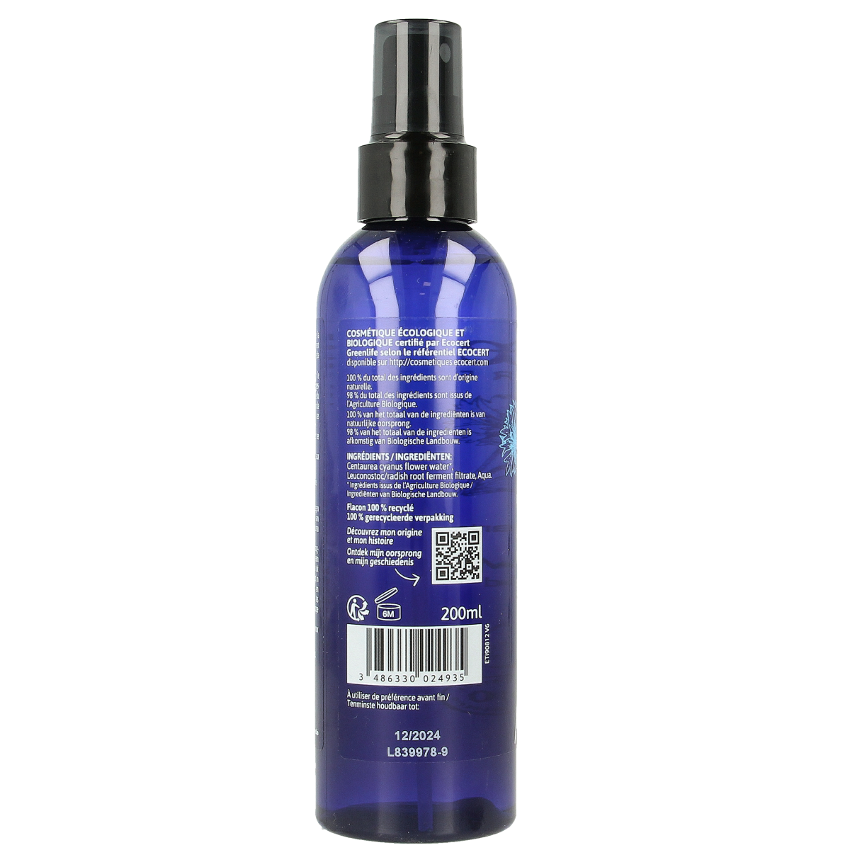 Ladrome Korenbloemwater spray hydrolaat 200.00 Milliliter