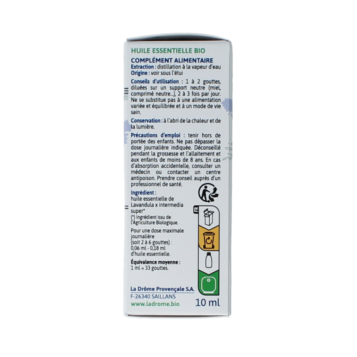 Ladrome Lavandin olie bio 10.00 Milliliter