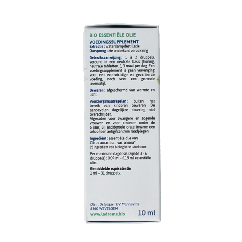 Ladrome Petitgrain bittere sinaasappel olie bio 10 Milliliter
