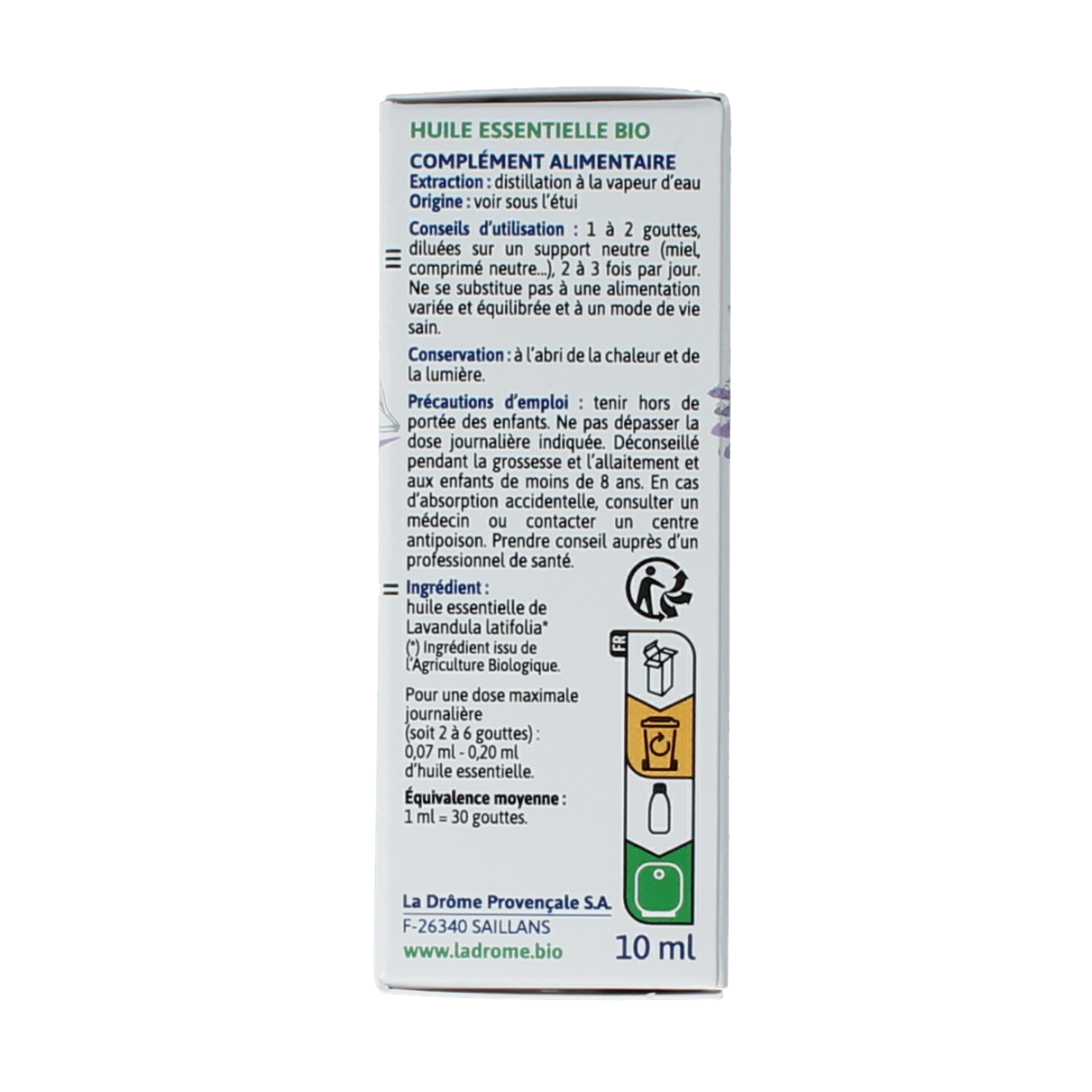 Ladrome Spijk lavendel bio 10.00 Milliliter