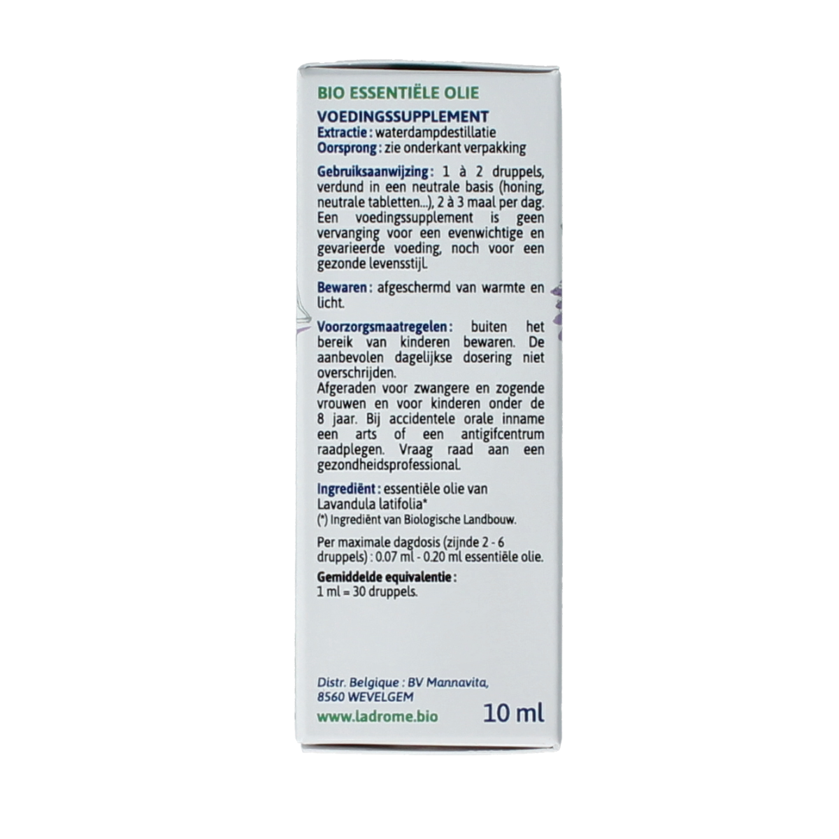 Ladrome Spijk lavendel bio 10.00 Milliliter