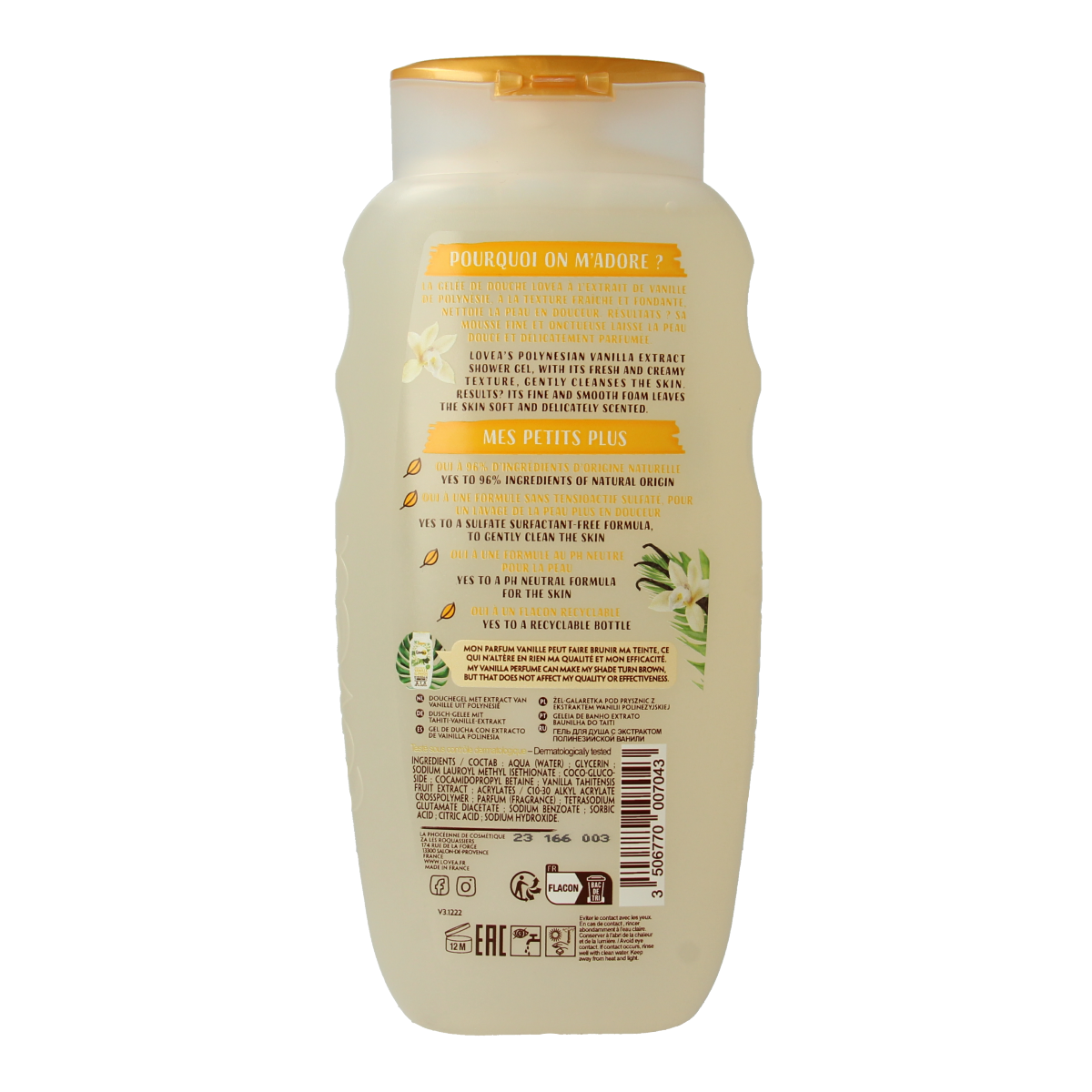 Lovea Showergel Vanilla 400.00 Milliliter
