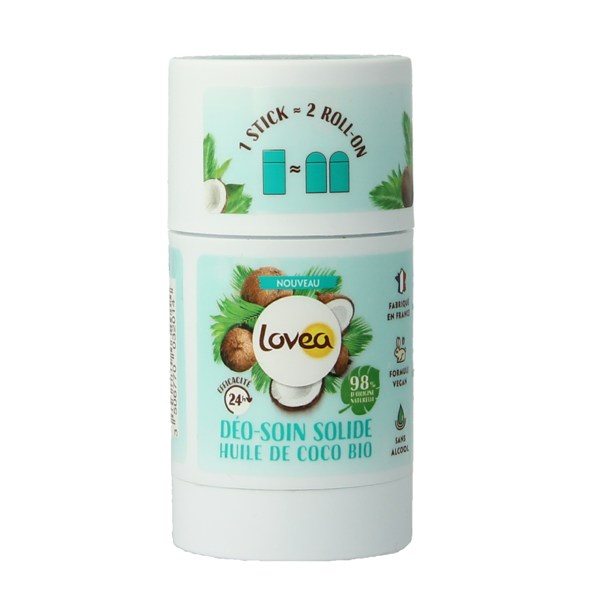 Lovea Solid deo care coconut oil organic 50.00 Gram
