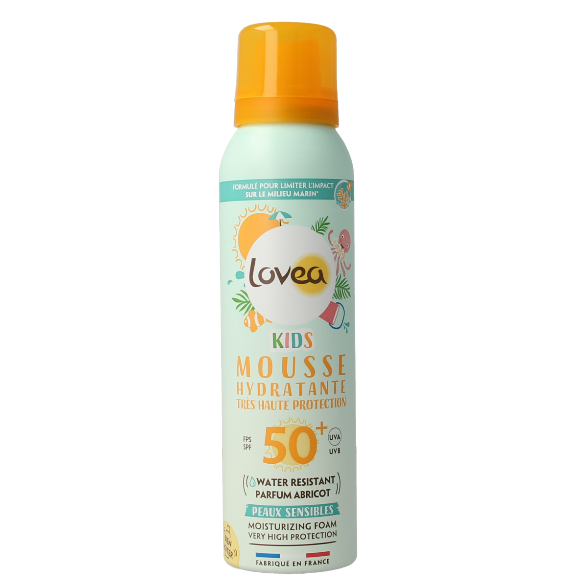 Lovea Mousse kids SPF50+ very high protection 150.00 Milliliter