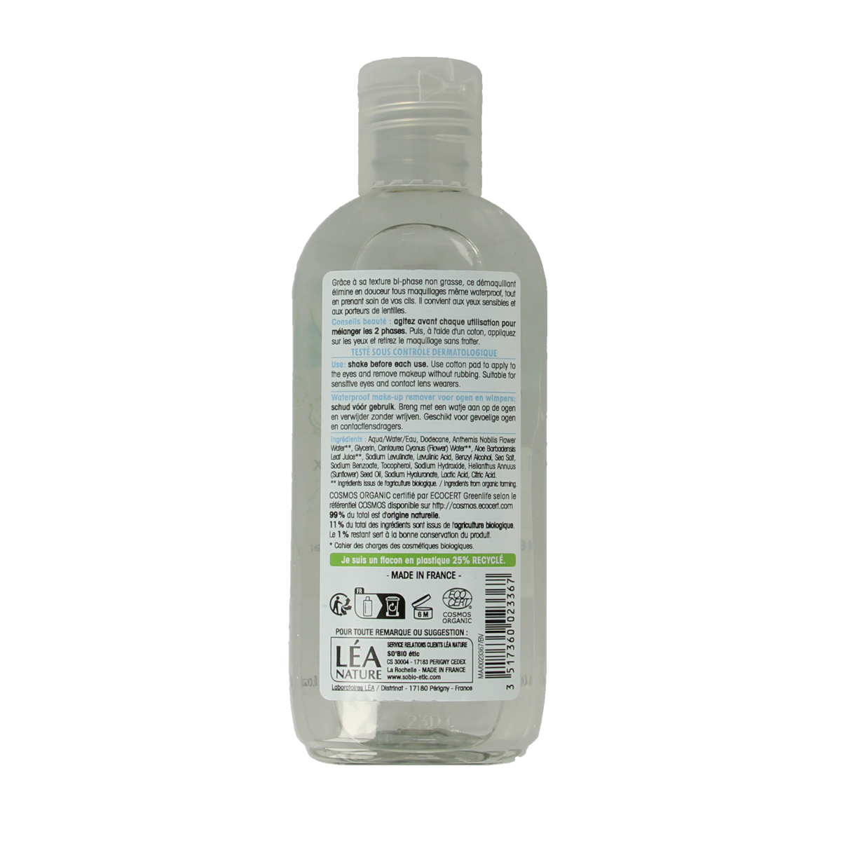 So Bio Etic Eye make-up Remover 100.00 Milliliter