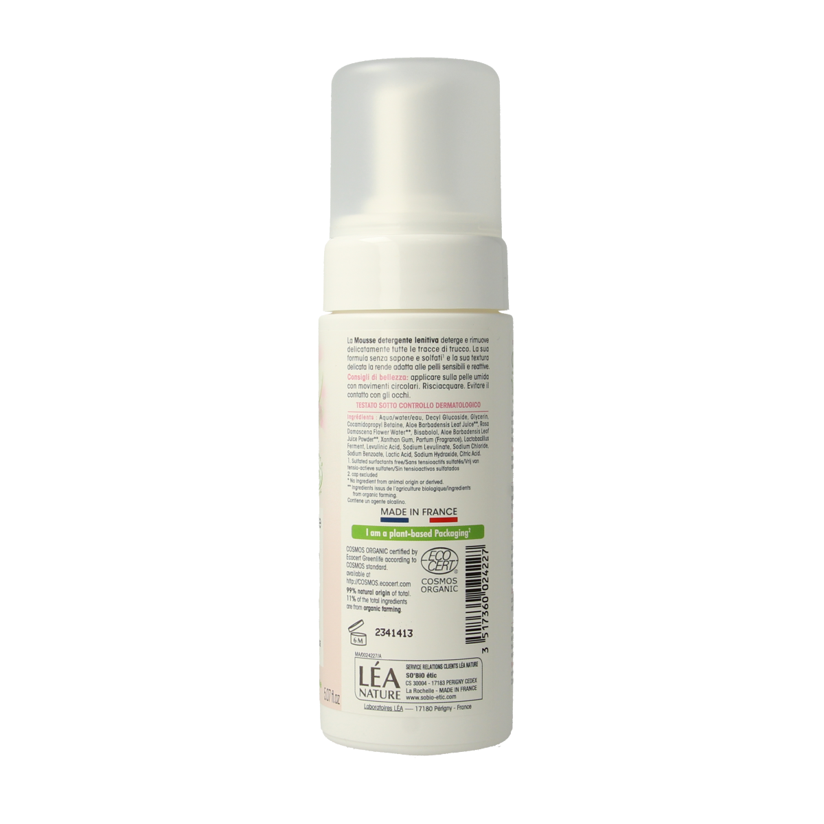 So Bio Etic Aloe vera cleansing foam 150.00 Milliliter