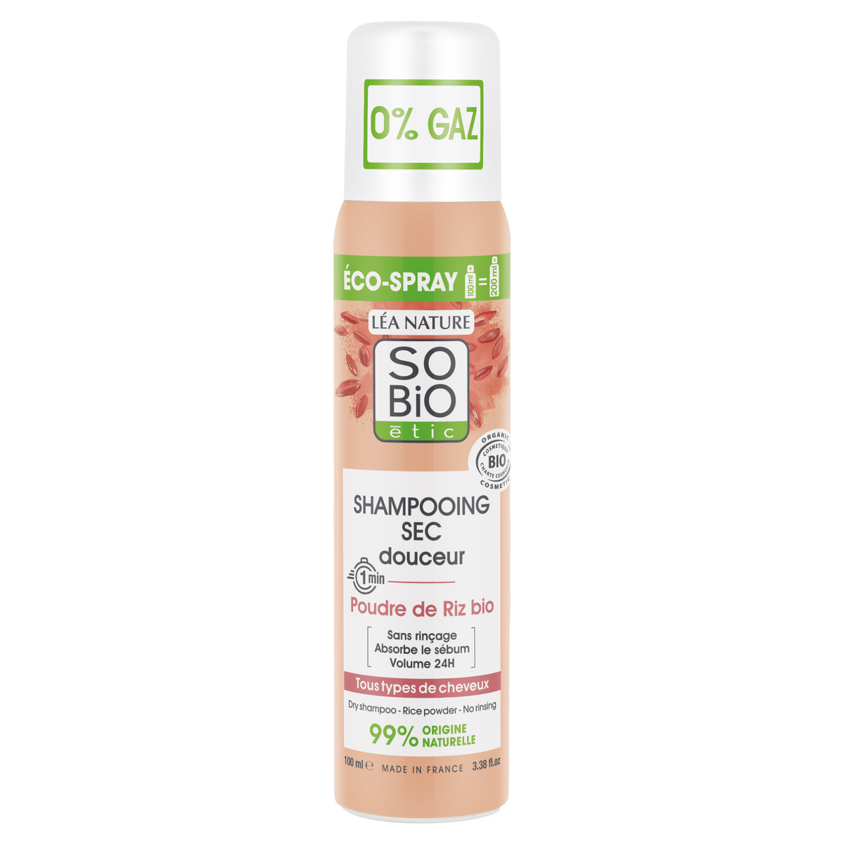 So Bio Etic Softening dry shampoo rice power 100.00 Milliliter