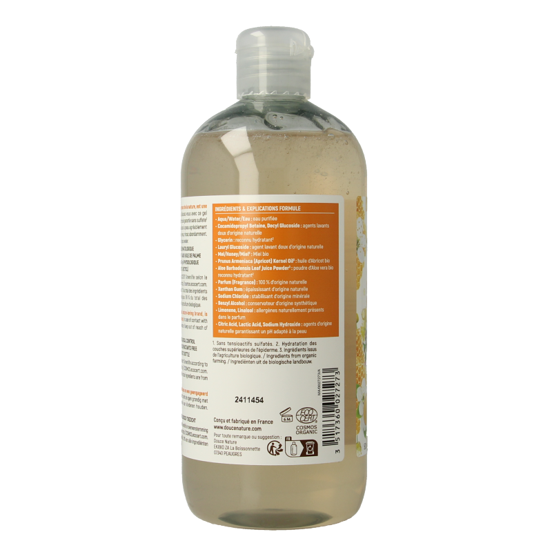 Douce Nature Douchegel honingplezier plaisir de miel bio 500 Milliliter