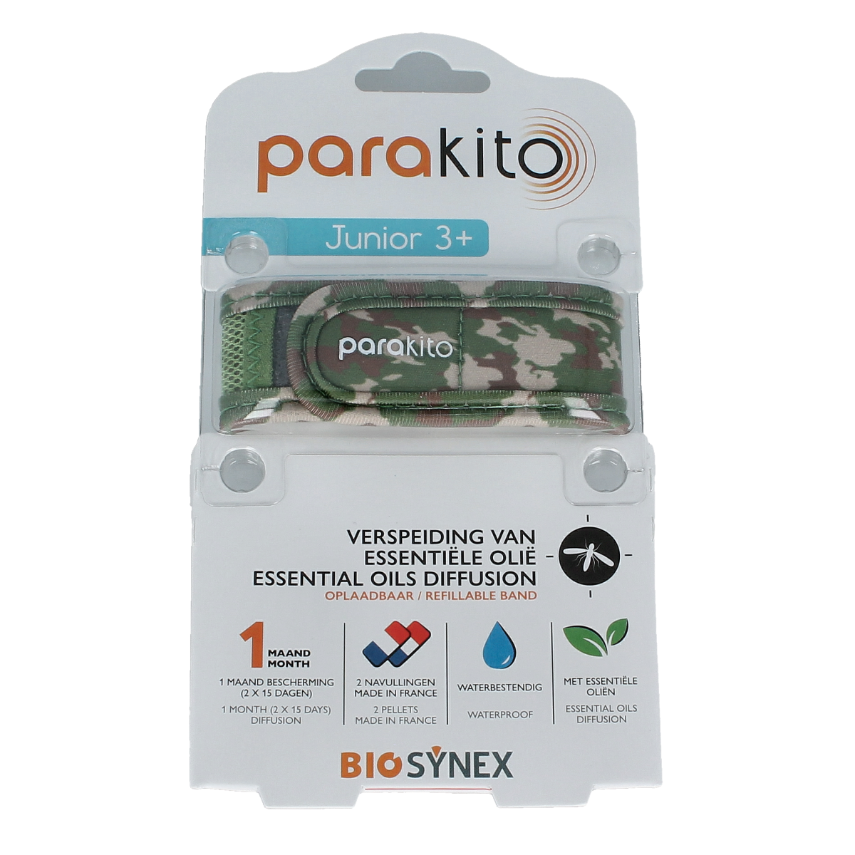 Parakito Anti mug armband junior camouflage 1.00 Stuks