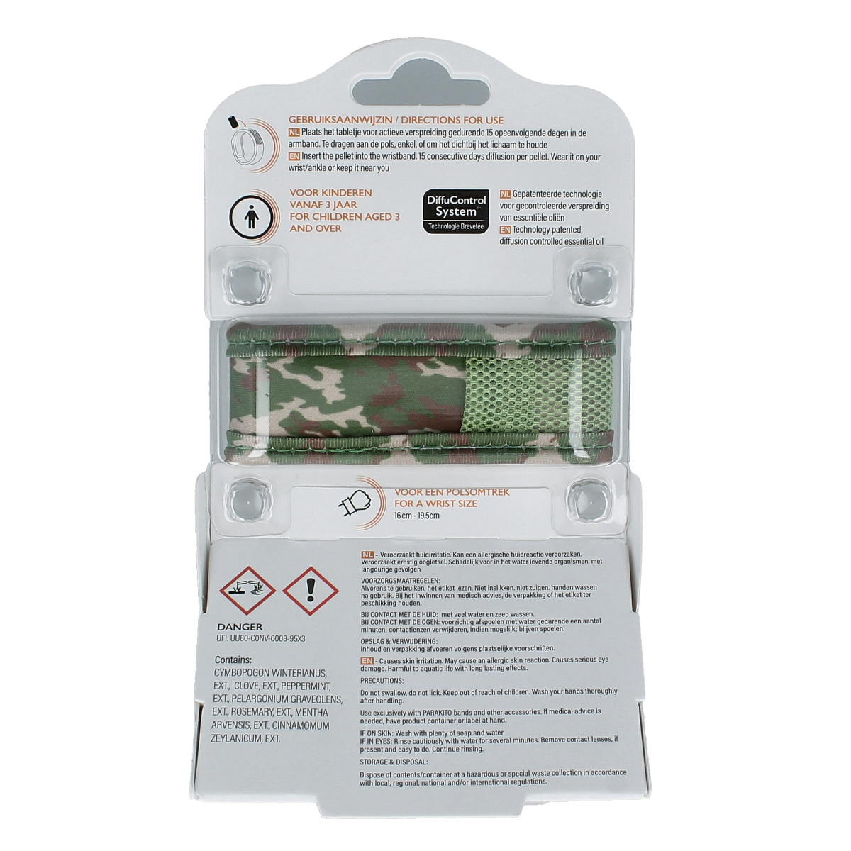 Parakito Anti mug armband junior camouflage 1.00 Stuks