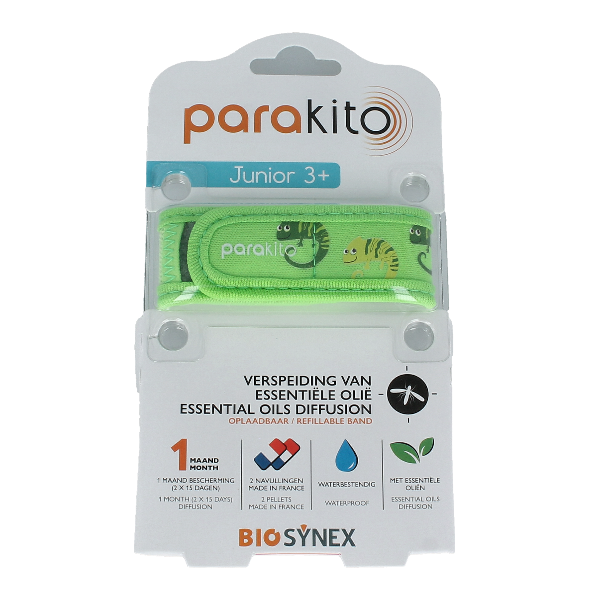 Parakito Anti mug armband junior kameleon 1.00 Stuks