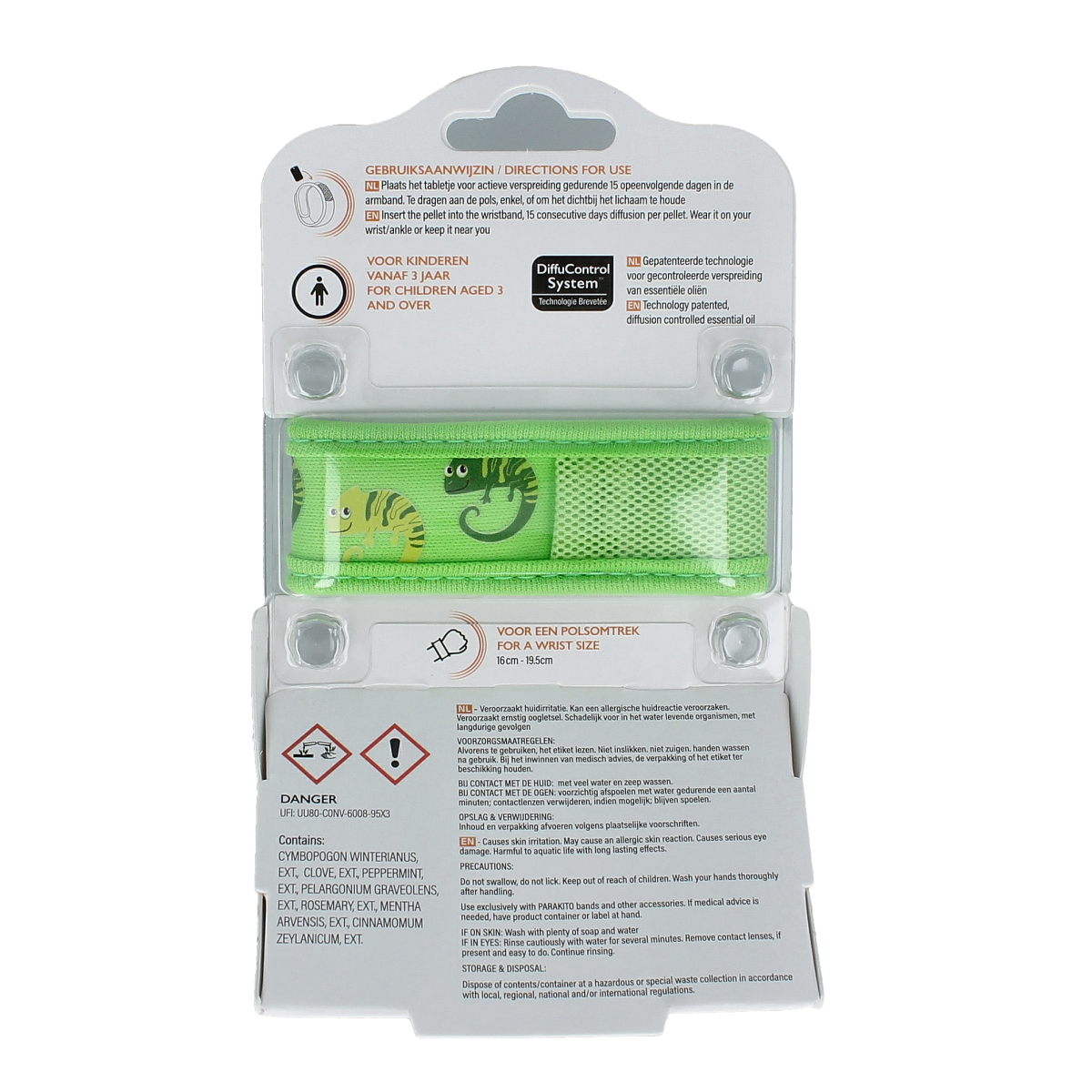 Parakito Anti mug armband junior kameleon 1.00 Stuks