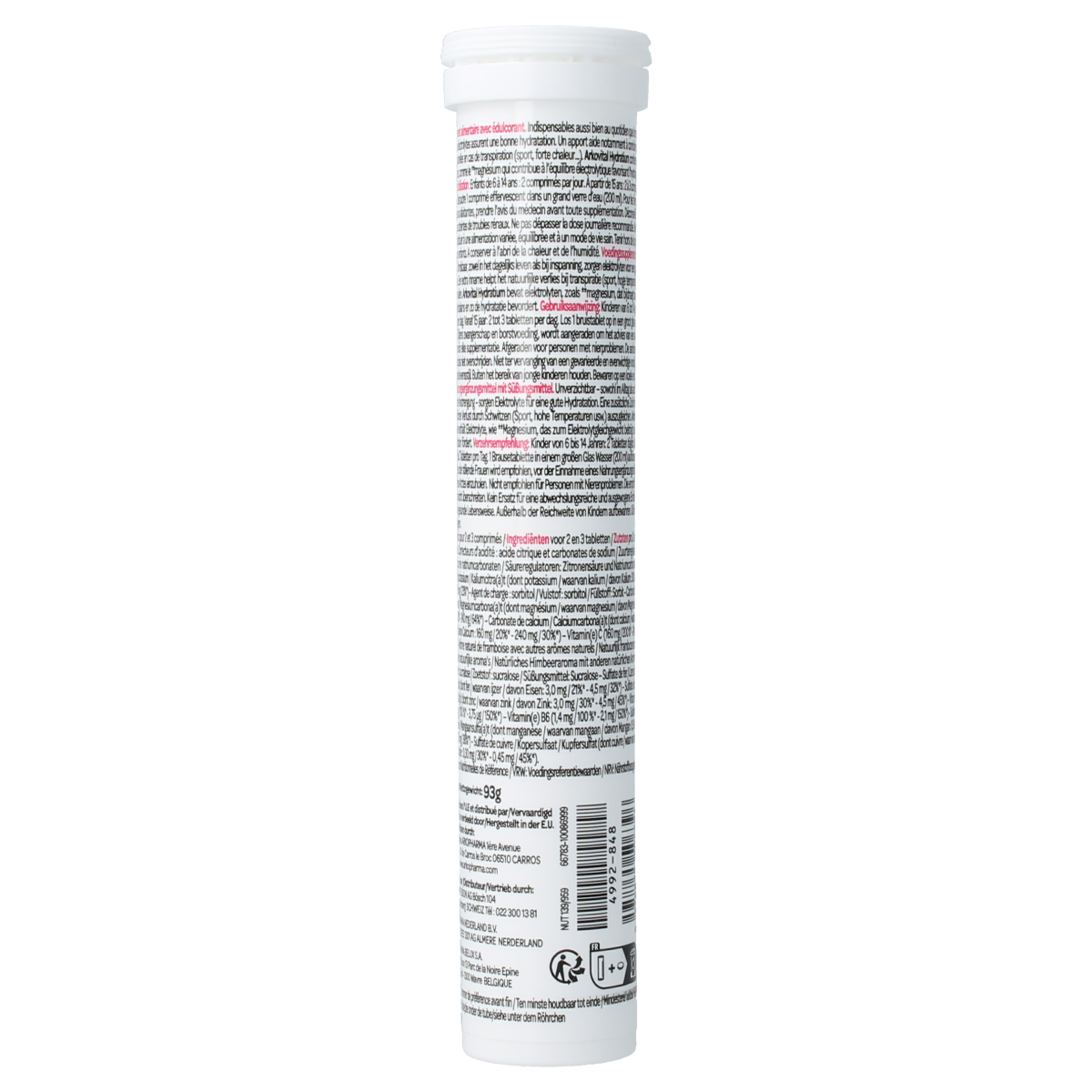 Arkovital Hydratium Framboos 24.00 Bruistabletten