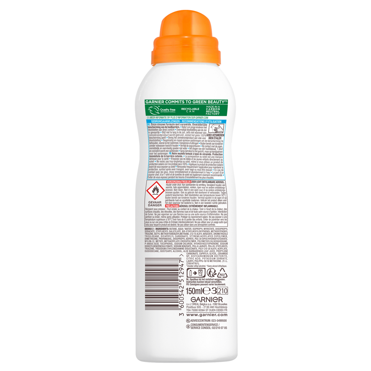Ambre Solaire Kids spray anti zand SPF50+ 150.00 Milliliter
