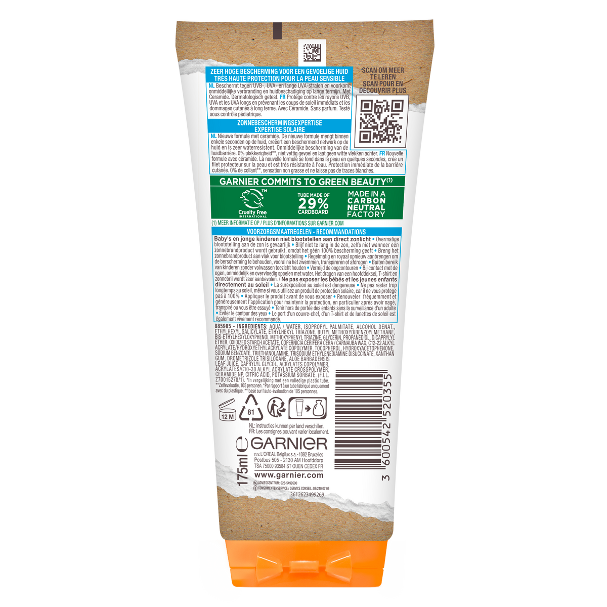 Ambre Solaire Sensitive melk SPF50+ 175 Milliliter