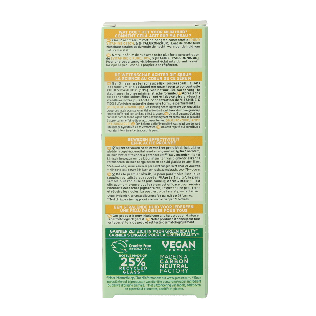 Garnier SkinActive nachtserum vitamine C hyaluronzuur 30.00 Milliliter
