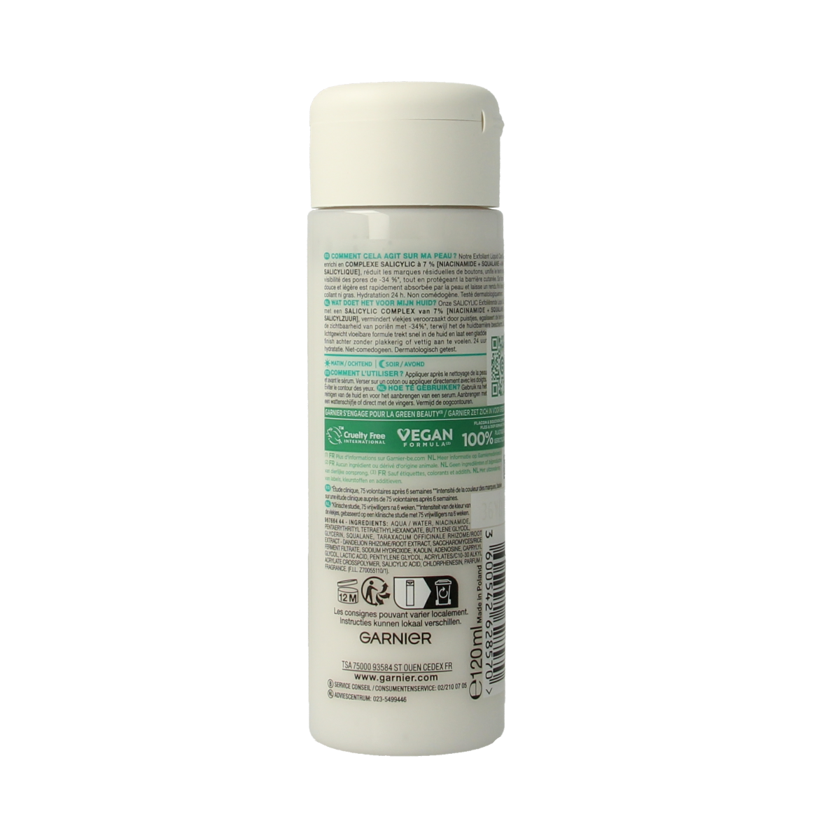 Garnier PureActive salicyic exfolierende liquid care 120.00 Milliliter