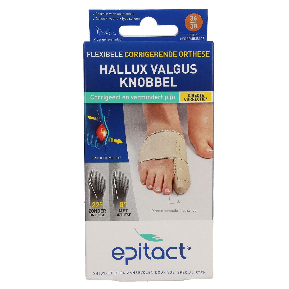 Epitact Hallux valgus corrigerende orthese maat 36/38 1.00 Stuks