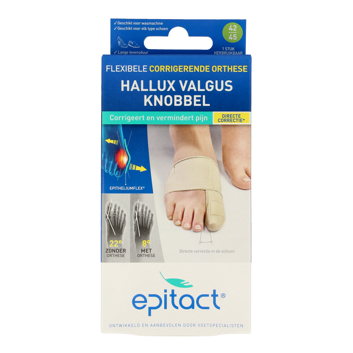 Epitact Hallux valgus corrigerende orthese maat 42/45 1.00 Stuks