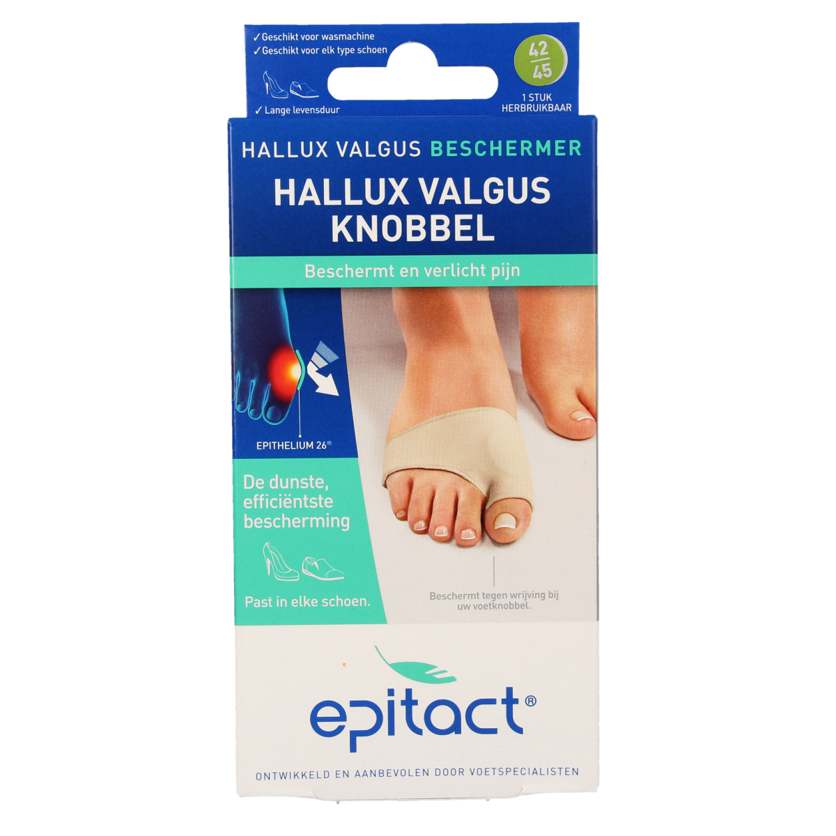 Epitact Hallux valgus knobbel beschermer maat 42/45 1.00 Stuks