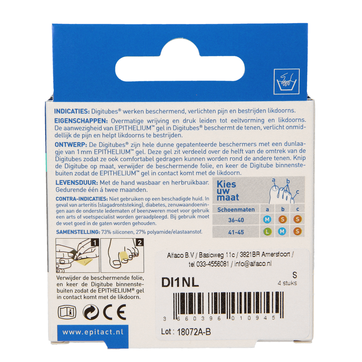 Epitact Digitube S 5cm 4.00 Stuks
