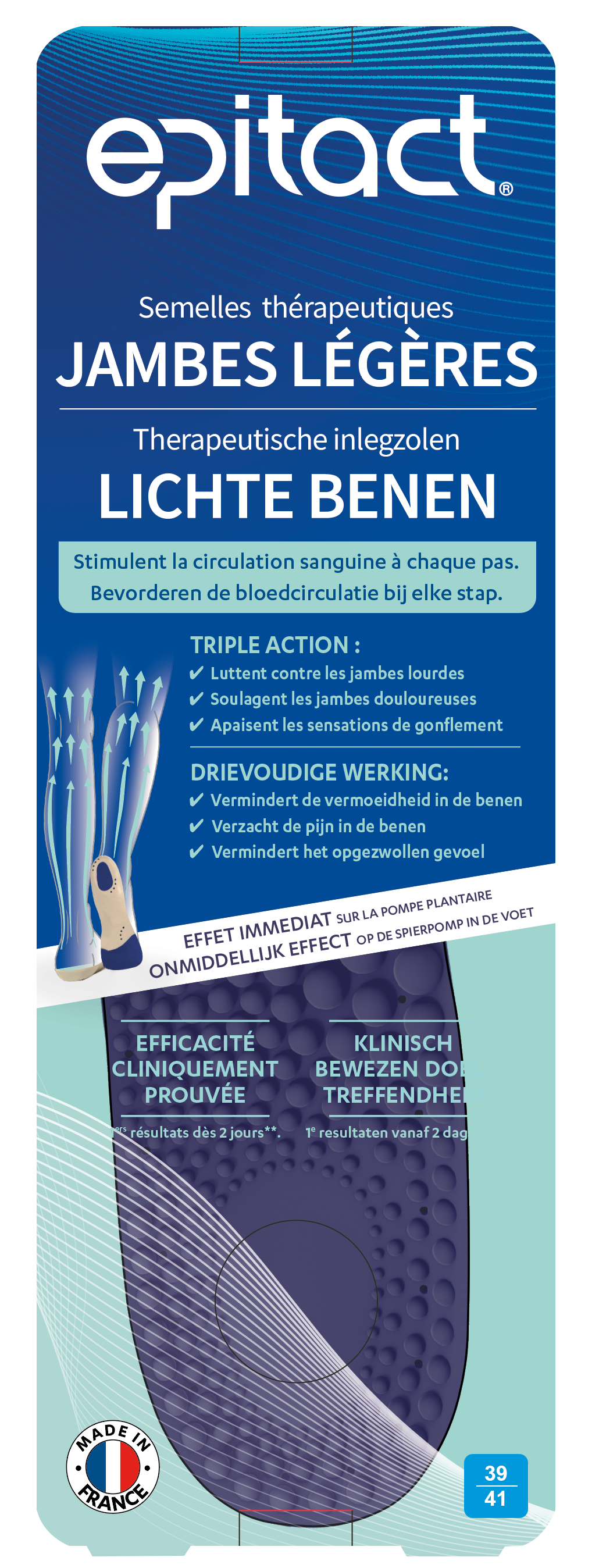 Epitact Inlegzolen lichte benen 39-41 1.00 Paar