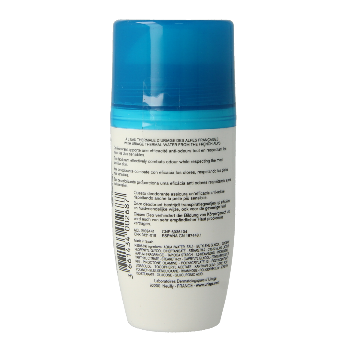 Uriage Thermaal water deodorant douceur 50.00 Milliliter