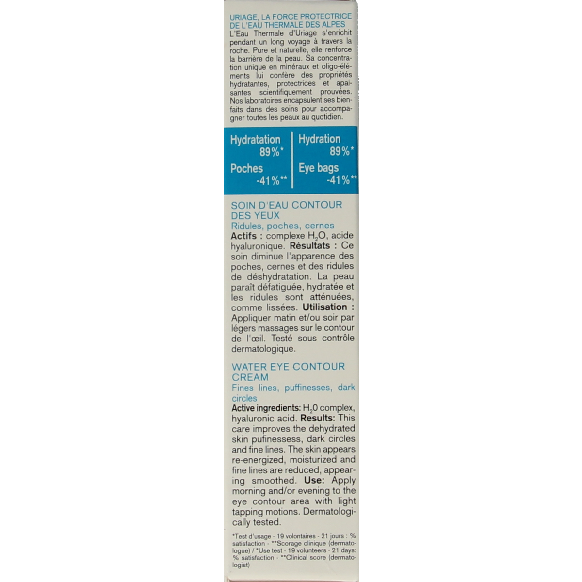 Uriage Mineraal water verzorgende oogcontour 15.00 Milliliter