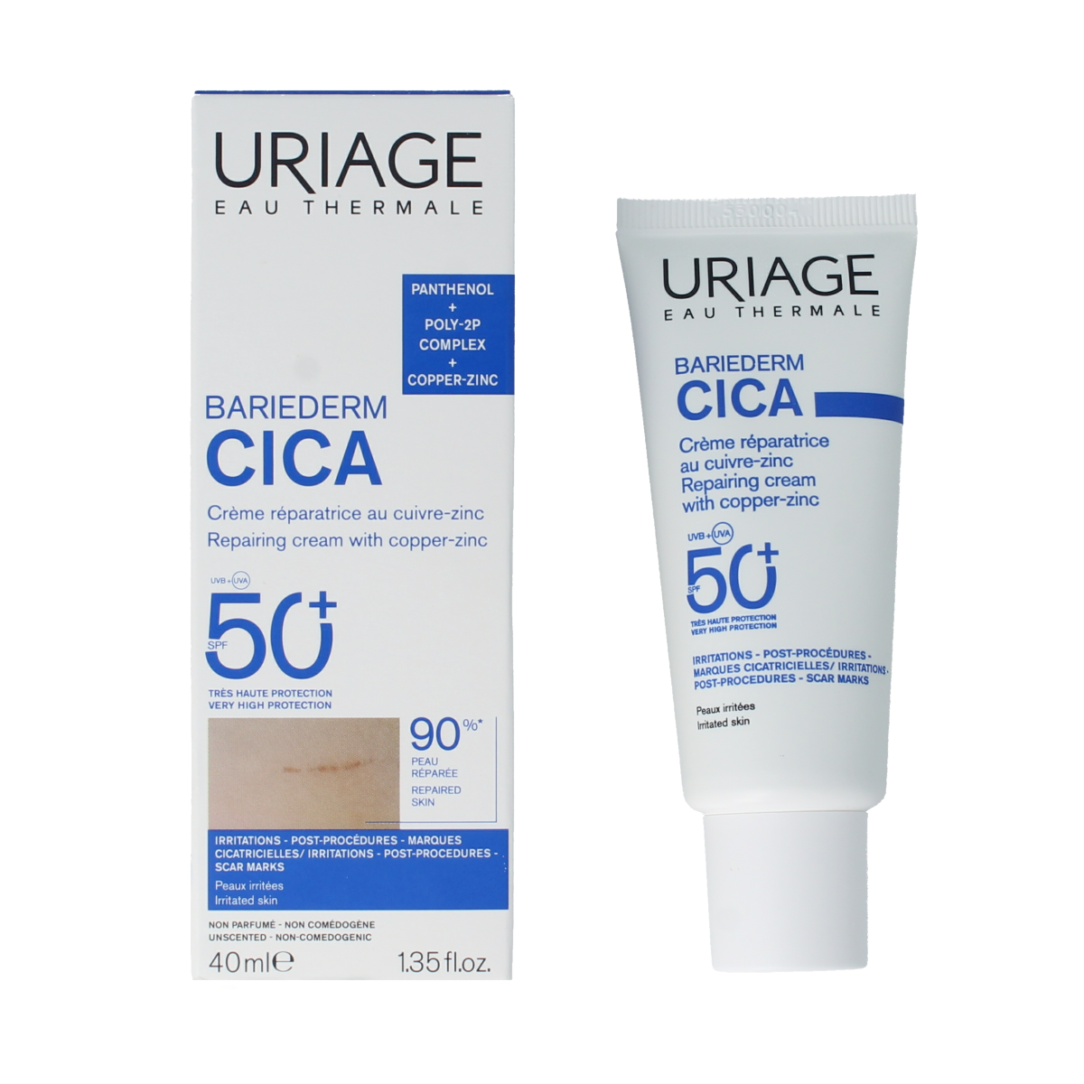 Uriage Bariederm cica creme SPF50 40.00 Milliliter