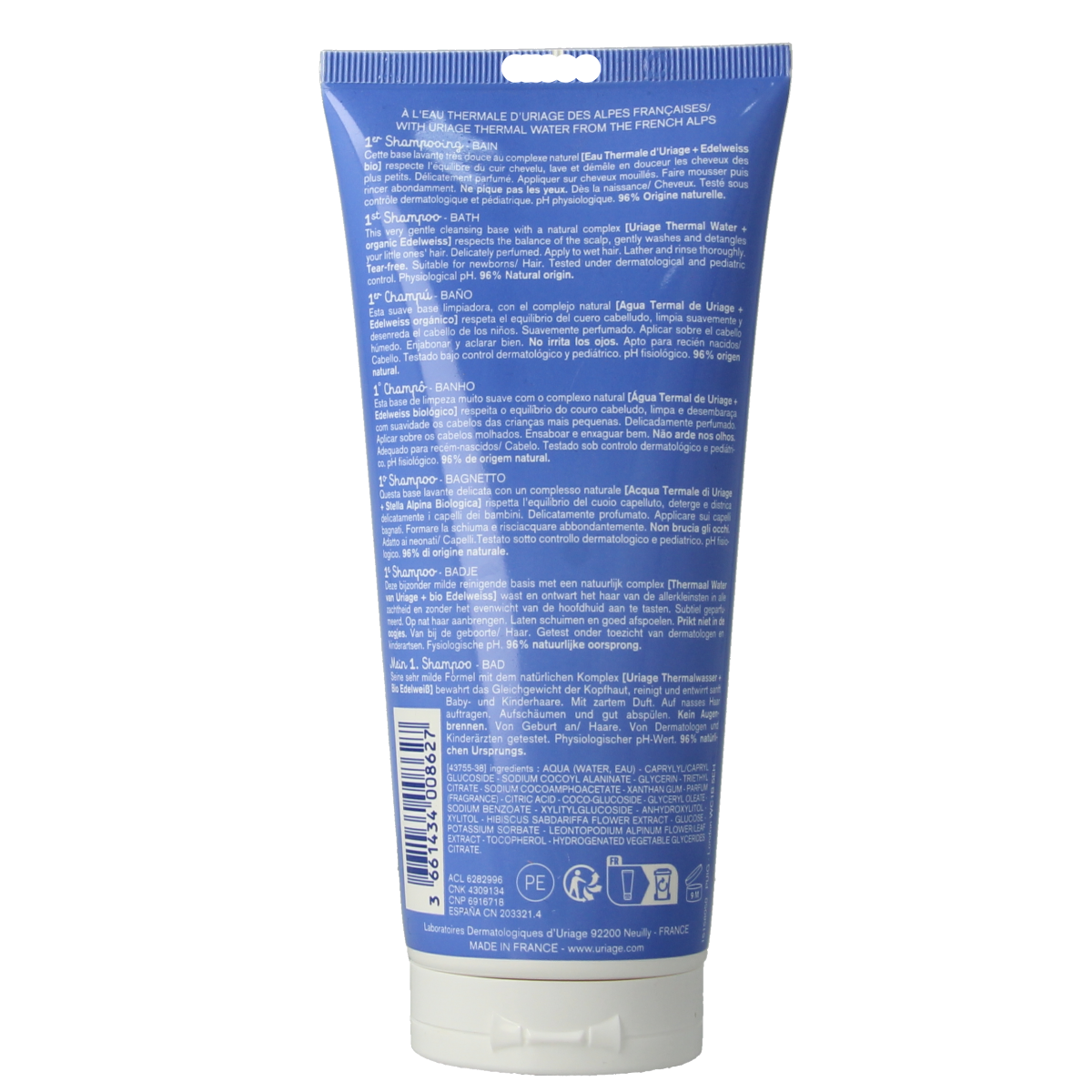 Uriage Bebe 1er shampooing 200.00 Milliliter