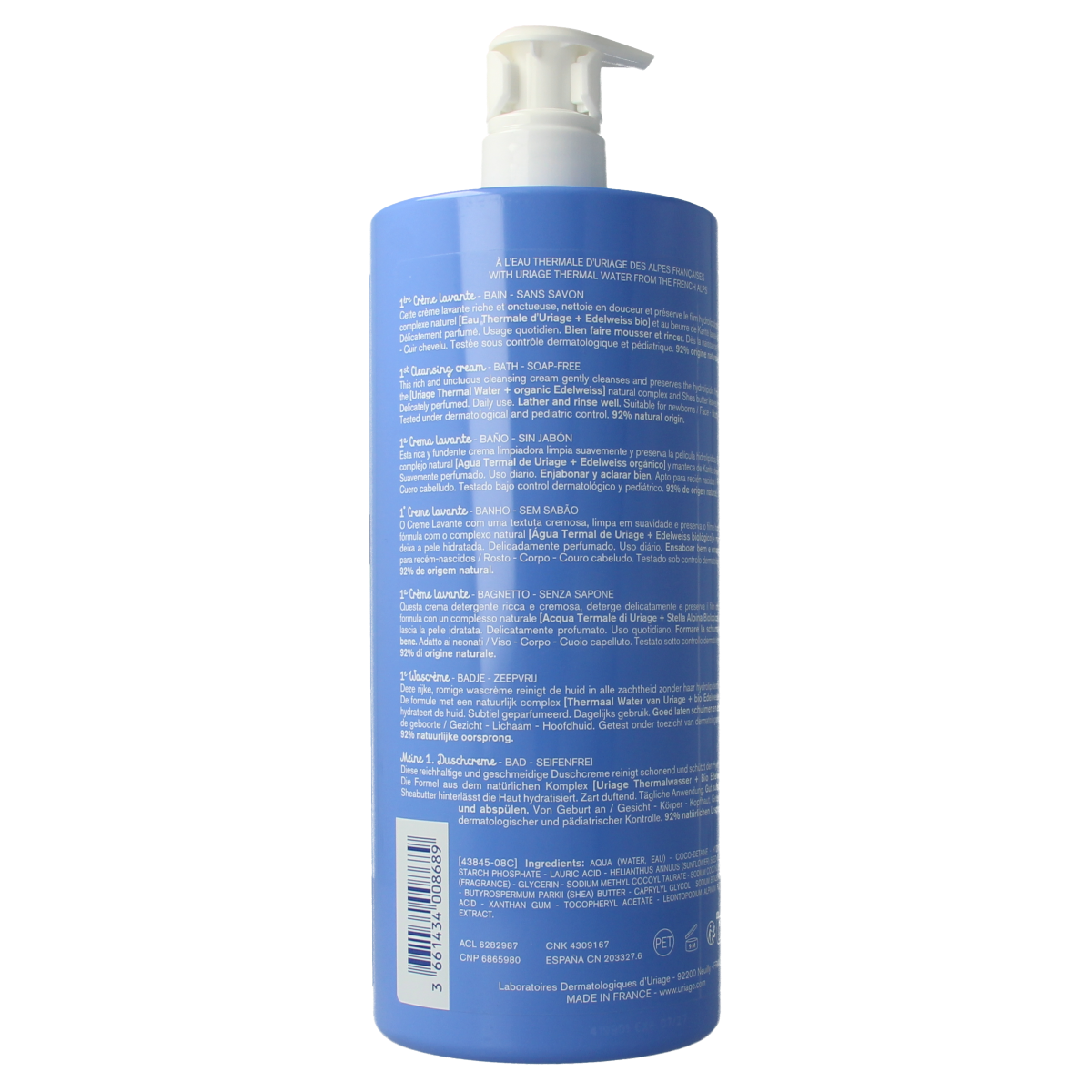 Uriage Bebe 1ere creme lavante 1.00 Liter